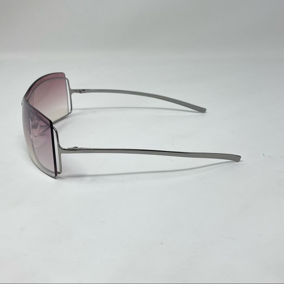Gucci Sunglasses shield lens GG1711 6LBBI Rose gradient lens silver frame - Picture 11 of 11